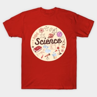 Science Physics Maths Biology Chemistry Illustration, Shapes & Formula T-Shirt